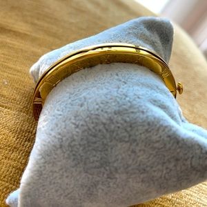 Stainless steel gold plated bangle bracelet